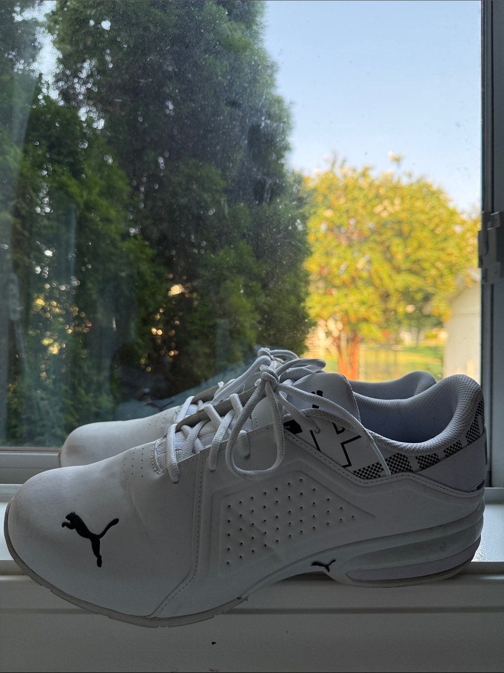 Puma White Men's Athletic Sneakers - Low-Profile Performance Sz 12